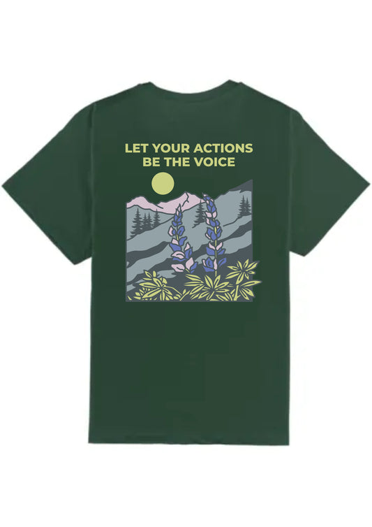 Camiseta Oversized Verde Oscuro