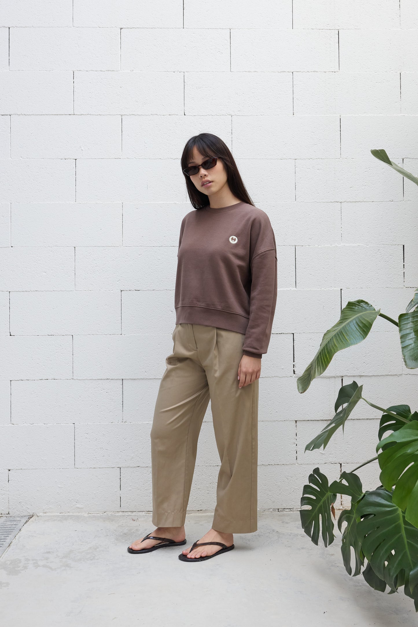 Sudadera Relaxed Fit Mocha