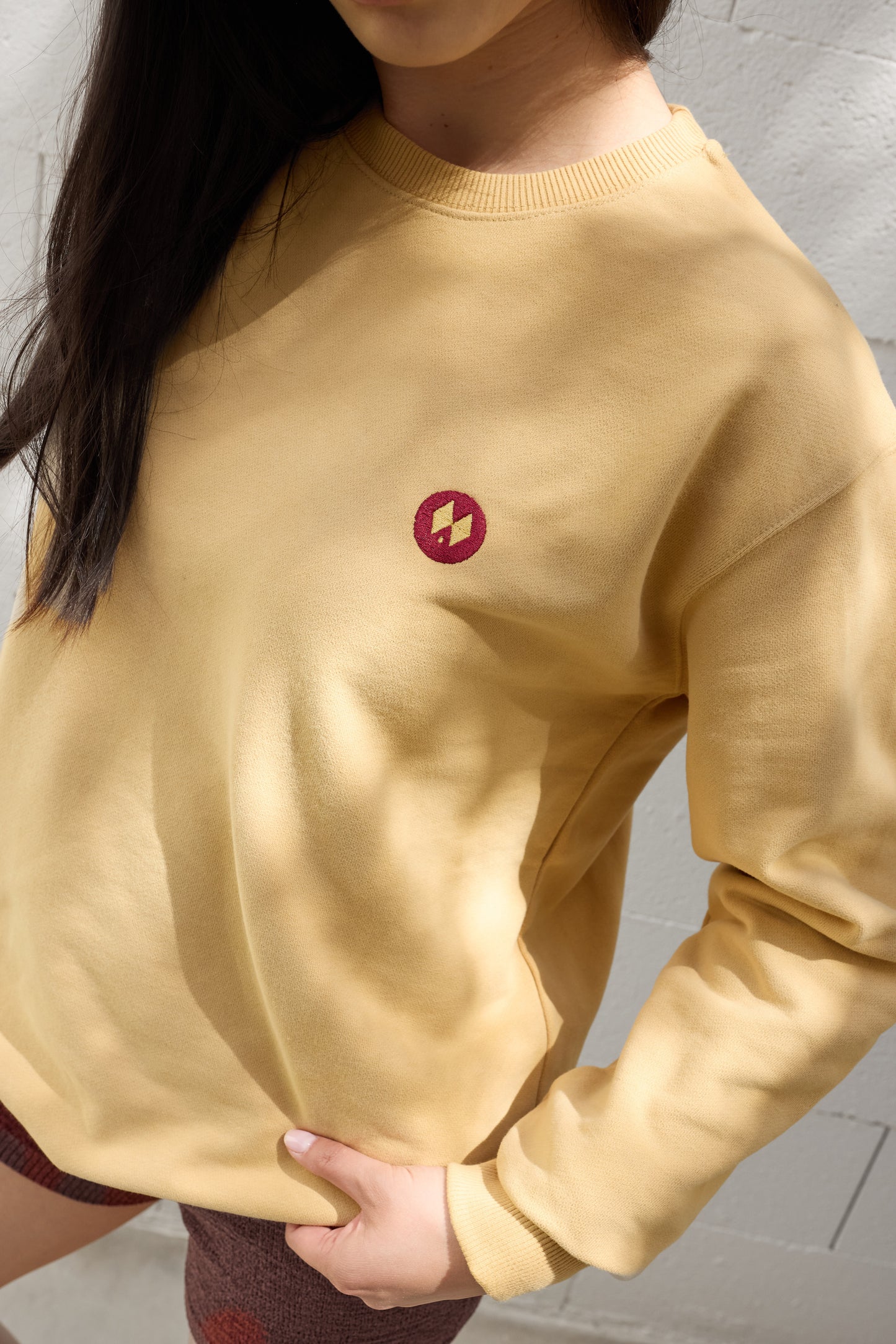 Sudadera Regular Fit Mostaza