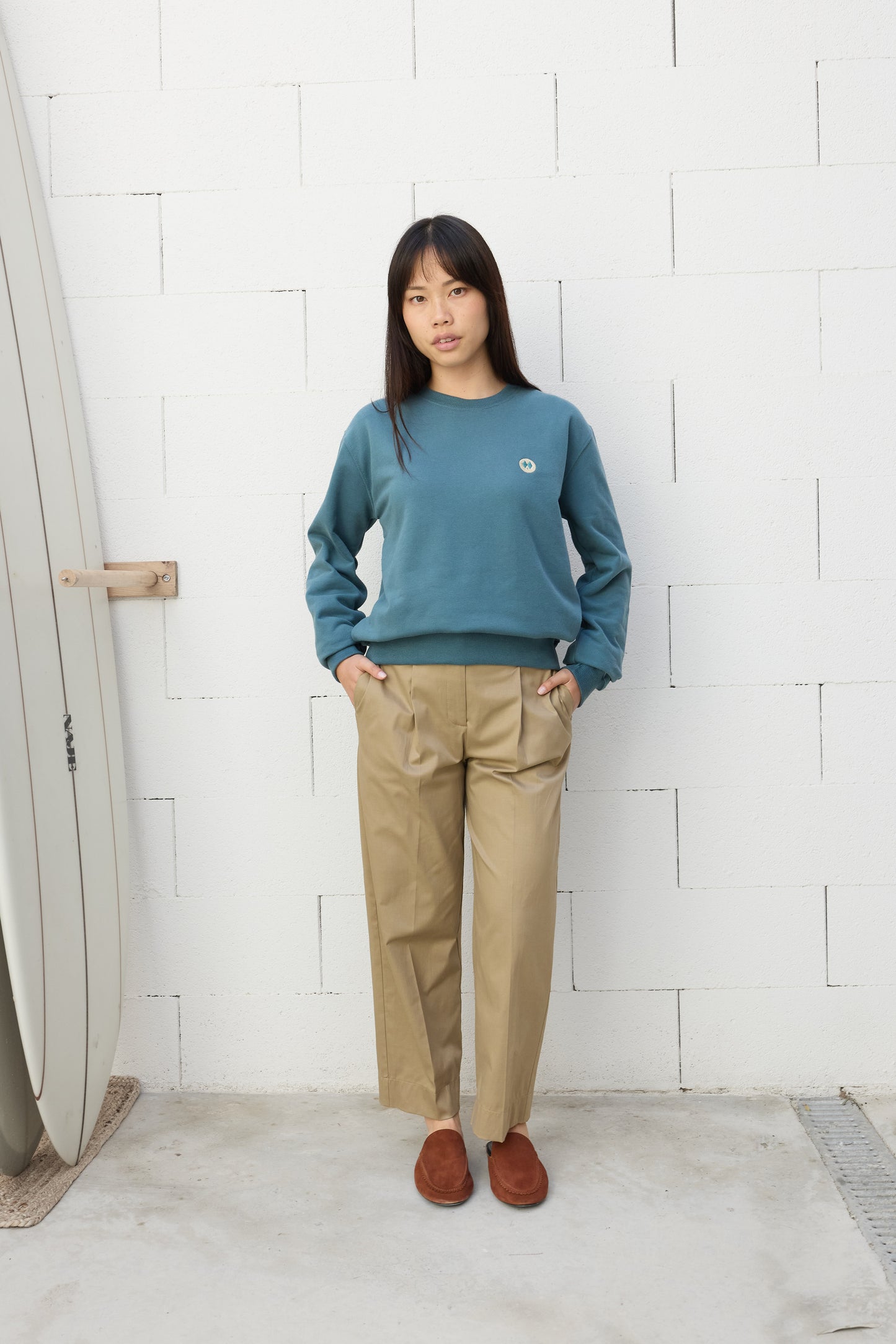 Sudadera Regular Fit Verde Oscuro
